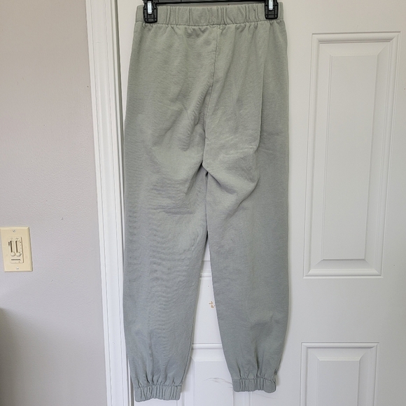 John Galt Sage Light Green Sweatpants Gathered Ankle Comfy Casual OS Small - Picture 4 of 8